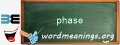 WordMeaning blackboard for phase